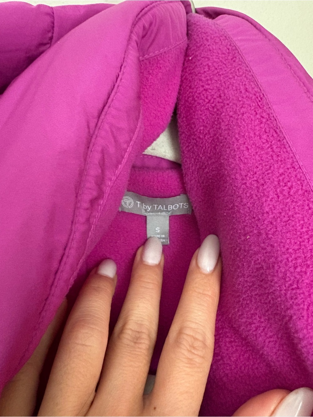 Talbots womens Puffer Jacket in Bright Magenta - Picture 6 of 6